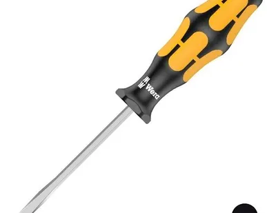 фото Шлицевая ударная отвертка 0.6 x 3.5 x 80mm Wera Kraftform Plus 932 A (WE-018260)