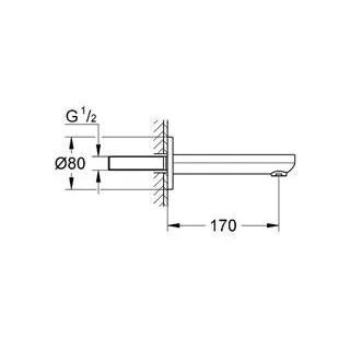 фото Grohe Eurosmart Cosmopolitan 13261000 Излив для ванны Grohe