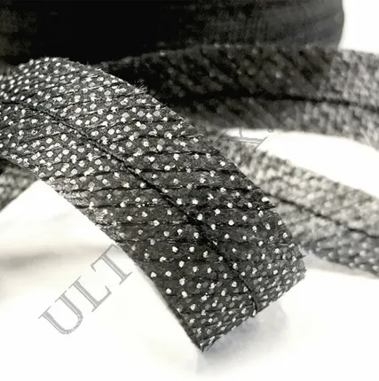 Фото №0 Лента нитепрошивная по косой прошитая по центру, арт.WK-55Z, 15мм, цв.черный (рулон 100 метров)