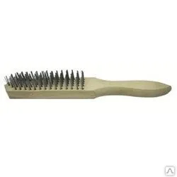 Фото №0 БИБЕР 70940 Щетка 4-рядная стальная с деревянной ручкой (12/120)