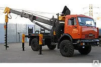 фото Ямобур с краном манипулятором НА ШАССИ Камаз-4326