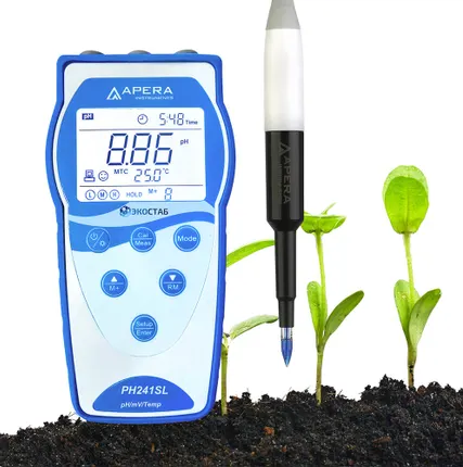 Фото №0 Портативный рН-метр ЭКОСТАБ PH241SL для почвы без поверки