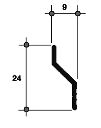 Фото №0 640-41X Направляющая москитной сетки, коричневый (6,0 м)