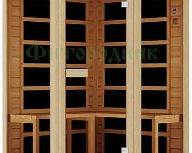фото Двухместная угловая ик-сауна с карбоновыми излучателями