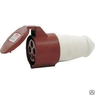 фото Розетка настенная с заглушкой каучук 2Р+РЕ 16А 250В IP44 TDM