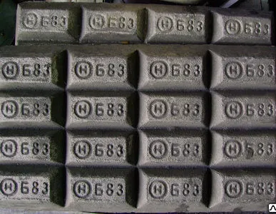 фото Баббит Б83С ГОСТ-1320-74 чушка