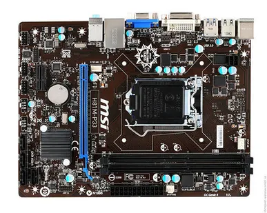 фото Материнская плата Socket-1150 MSI H81M-P33, H81 (2xDDR3, 
PCI-E16x, GLan, U