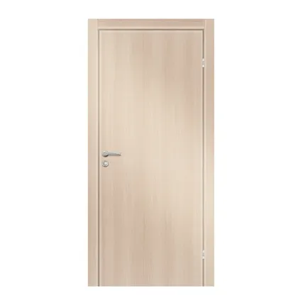 Фото №0 Дверь глухая из экошпона с притвором М7 620х2010мм Гладкое беленый дуб Олови