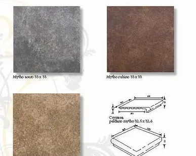 фото Клинкерные ступени и плитка "Mytho".