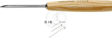 фото № D 1s/8 Прямая плоскоскошенная компактная стамеска Pfeil