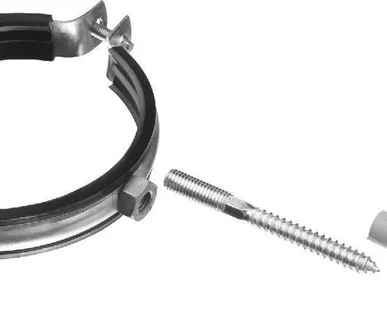 фото Хомут трубный с гайкой, оцинкованный, 3 1/2, 1шт