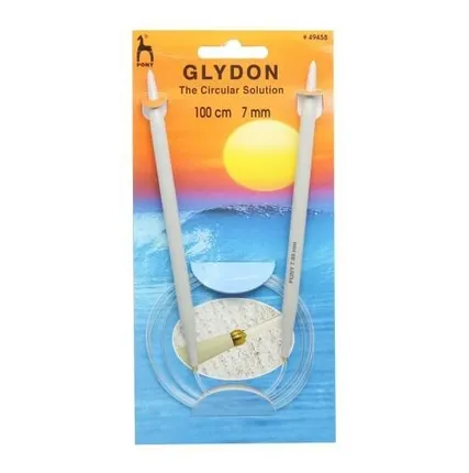 Фото №0 49458 Спицы GLYDON круговые 7,00 мм/ 100 см, пластик PONY