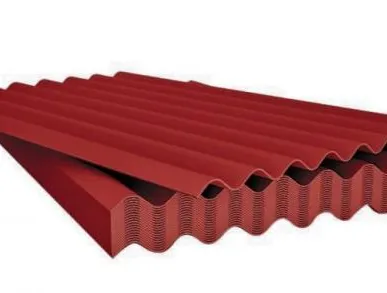 фото Шифер волновой х/ц красный 40/150 7 волн 1750х980х5,8 мм