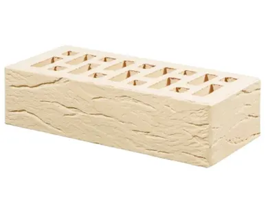 фото Кирпич лицевой керамический Белый «Рустик» пустотелый одинарный