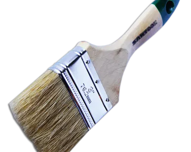 фото Кисть плоская "SANTOOL" ЕВРО, 100мм, натуральная щетина, лакированная ручка