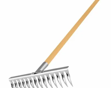 фото Грабли витые 14 зубцов с черенком (нержавейка)