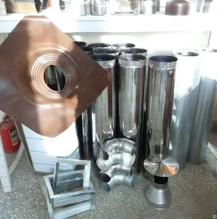 Фото №0 Фартук на трубу дымохода из нержавеющей стали