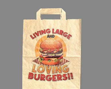 фото Крафт ПАКЕТ с цветной печатью логотипа