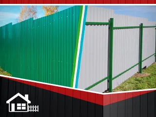 Фото №0 Установка забора из профнастила односторонний полимер С-8