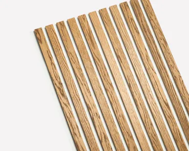 фото Акустическая реечная панель – Дуб Бурбон, шпон - Белый - 2790 мм - Целая