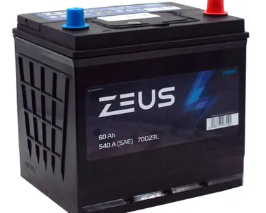 фото Аккумулятор ZEUS Asia 70D23L 60 Ач о.п.