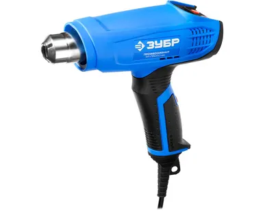 фото Фен промышленный Зубр ФТ-П2000 М2Д, 80-600 градусов, 220-550 л/мин, дисплей