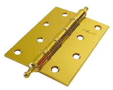 фото Петля дверная фигурная 4" SOLLER золото (сталь 100*70*2,5)