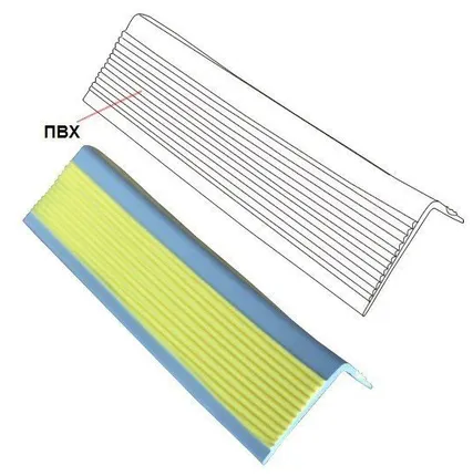 Фото №0 Накладка на ступени угловая