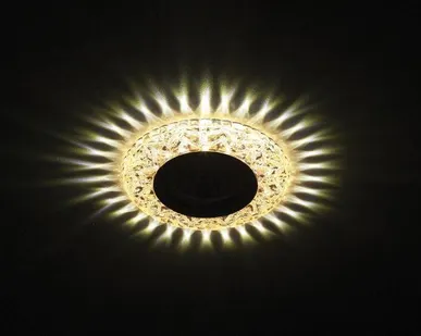 фото Светильник DK LD4 CHP/WH декор cо светодиодной подсветкой MR16 шампань ЭРА Б0028122