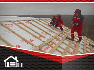 Фото №0 Монтаж обрешетки для металлочерепицы