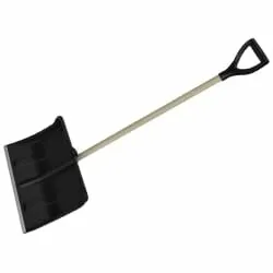 фото Лопата снеговая пластиковая ЦИКЛ Standart Богатырь (деревянный черенок)
