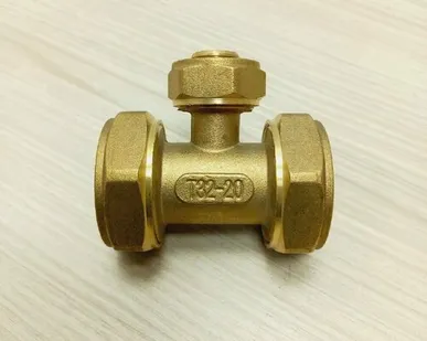 фото Обжимной тройник 32х20х32 мм, Hydrosta, цанговый, 1 шт