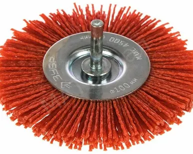 фото Щетка дисковая для дрели, нейлоновая, 100мм, ЗУБР