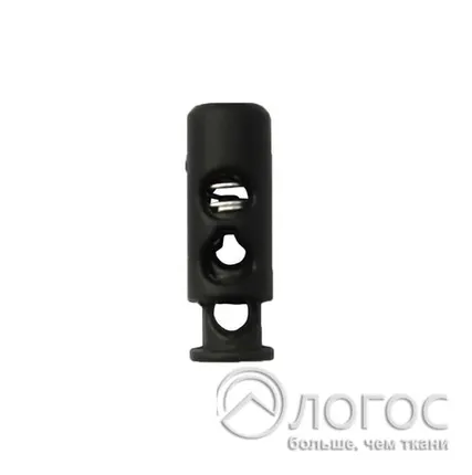 Фото №0 Стопор пласт. "цилиндр" 0305-3124 2-отв., цветн., черный