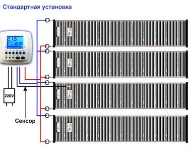 фото Тёплый пол инфракрасный, пленочный, ширина 800мм