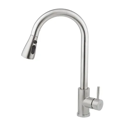 Фото №0 Смеситель для кухни AQUEDUC 345328, выдвижной излив, нержавеющая сталь