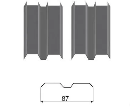 Фото №0 Металлический штакетник ШТ-87 9006 белый металлик