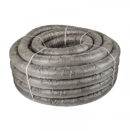 Фото №0 Труба дренажная гофрированная 160 мм, с перфорацией в фильтре (50 м.)