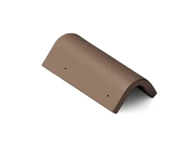 фото Цементно-песчаная боковая универсальная черепица BRAAS для профиля Франкфуртская и Таунус, темно-коричневая