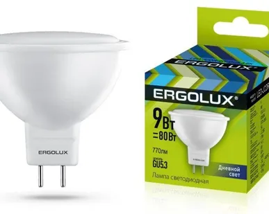 фото Лампа светодиодная LED-JCDR-9W-GU5.3-6K JCDR 9Вт GU5.3 6500К 172-265В Ergolux 13626