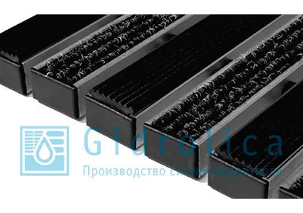 Фото №0 Придверная решетка Gidrolica Step - резина+текстиль 390х590мм 30012