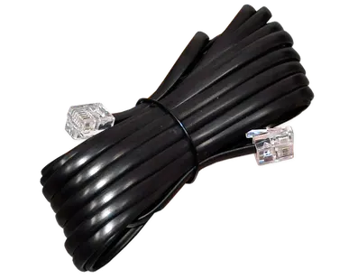 фото Удлинитель телеф. евро 3м УТИ-2/3 (джек-джек) черн. Крона