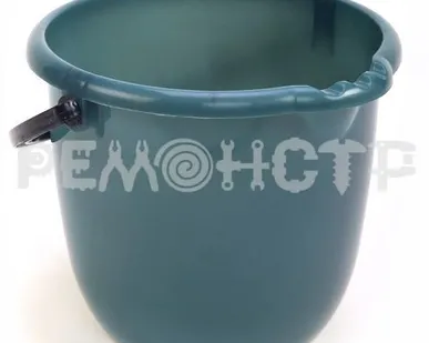 фото Ведро пласт 12л ЮниПласт серо-голубое (20) (ВМ)