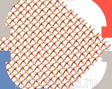 фото Сетка тканая медная 1,25х0,4 М1