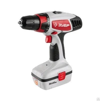 Фото №0 Дрель-шуруповерт аккумуляторная Зубр ЗДА-14.4-2 КИН