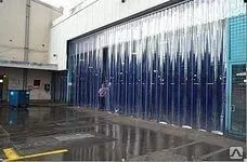 фото ПВХ завесы 3 х 300 мм. Морозостойкие.  ( плёночные завесы ).