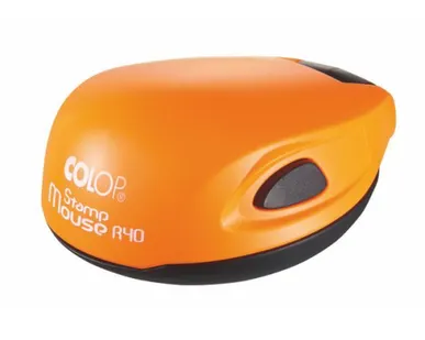 фото Печати-С COLOP Stamp Mouse R40 Оснастка для печати диам. 41,6 мм (Неон оранжевый, Синий)