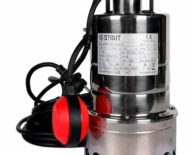 фото Насос дренажный STOUT с поплавком, кабель 10 м, 230V, Q=175 л/мин, H=7,5 м