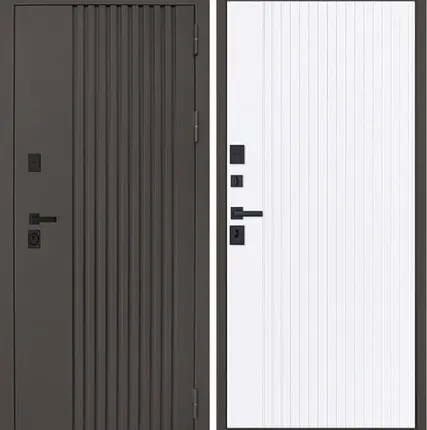 Фото №0 Входная дверь ТЕРМО Артеон Arteon муар коричневый-белый матовый АСД