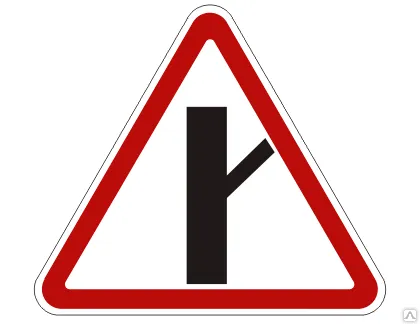 Фото №0 Знак 2.3.4 Примыкание второстепенной дороги (маска знака)